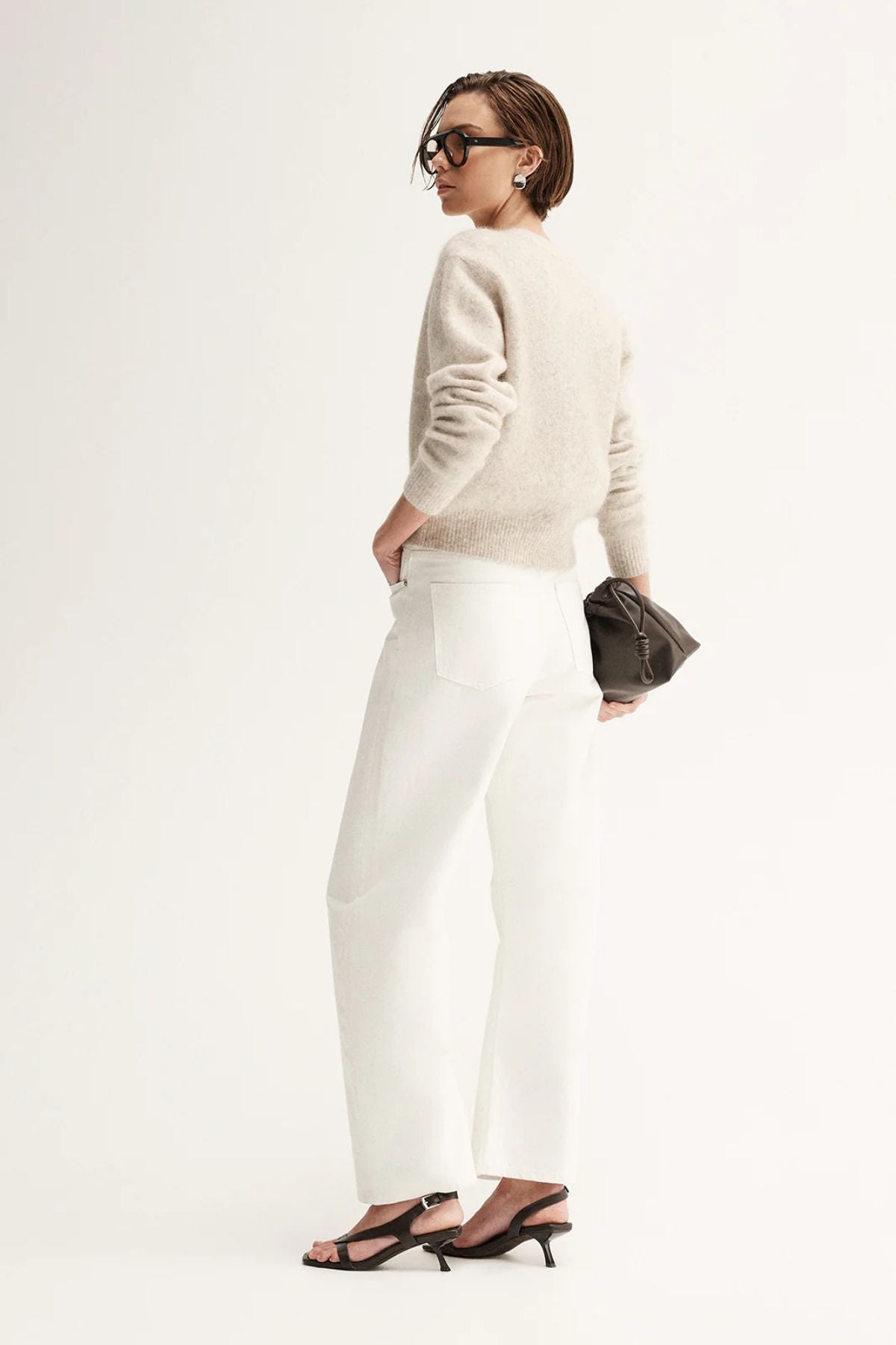 ABIGAIL KNIT CARIDGAN WHITE MARLE
