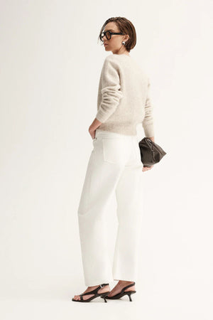 ABIGAIL KNIT CARIDGAN WHITE MARLE