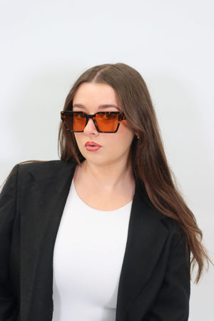 CARNAGE SUNGLASSES BROWN TORT ORANGE LENS