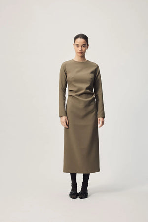 BRUNO DRESS DUSTY OLIVE