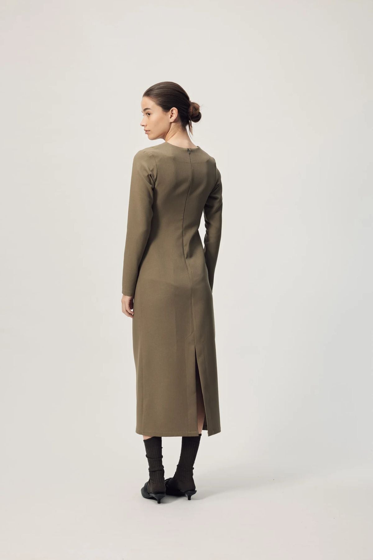 BRUNO DRESS DUSTY OLIVE