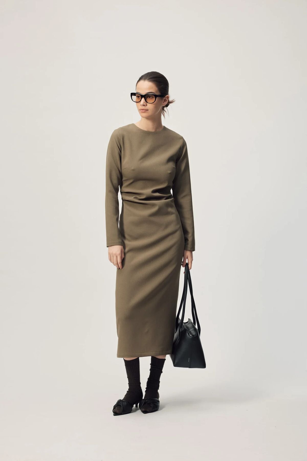 BRUNO DRESS DUSTY OLIVE