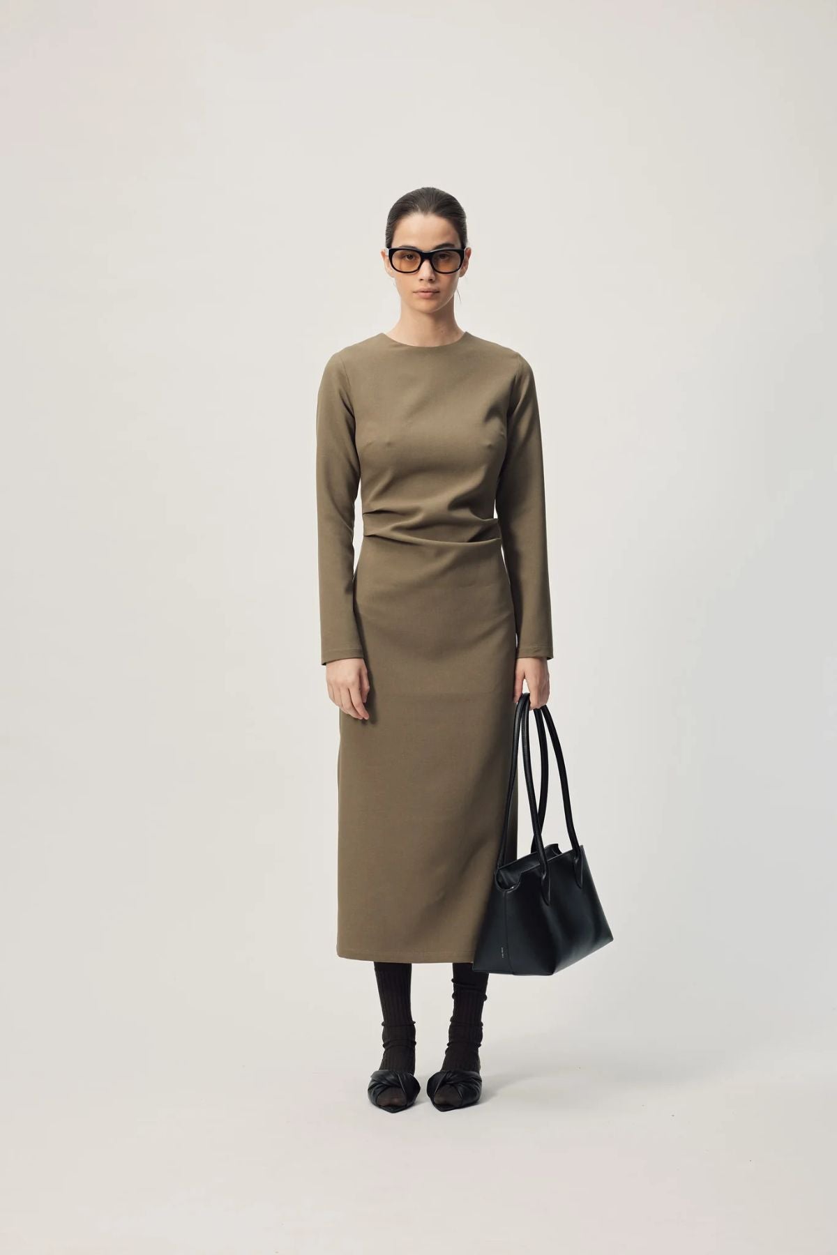 BRUNO DRESS DUSTY OLIVE