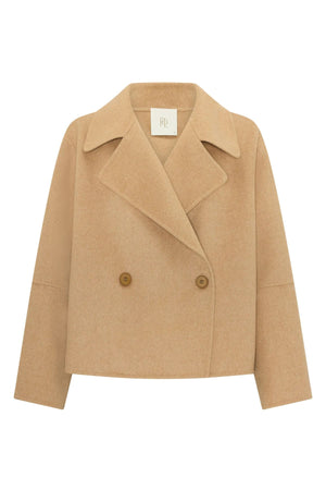 COHEN CROPPED WOOL COAT CAMEL