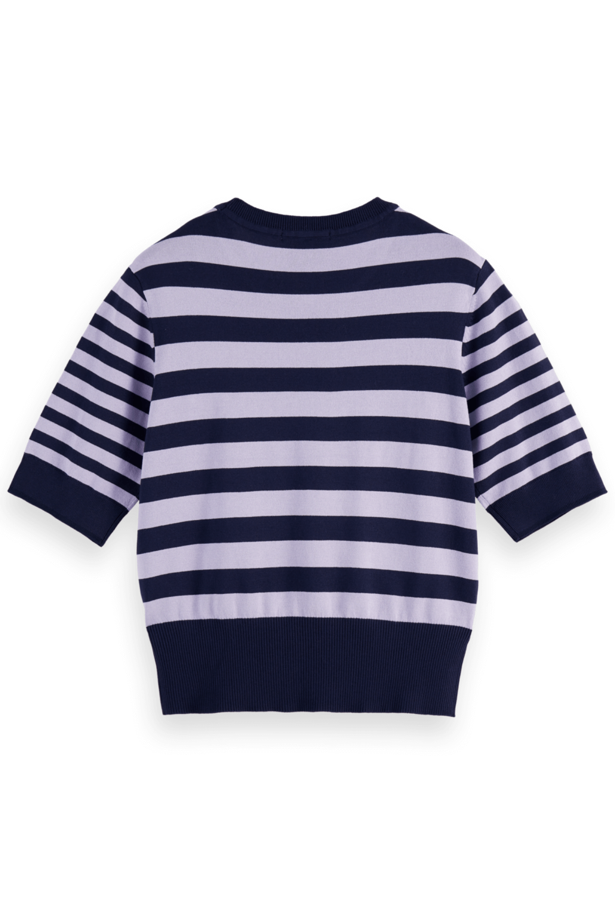 CREW NECK SHORT SLEEVE PULLOVER SKY CAPTAIN/LAVENDER