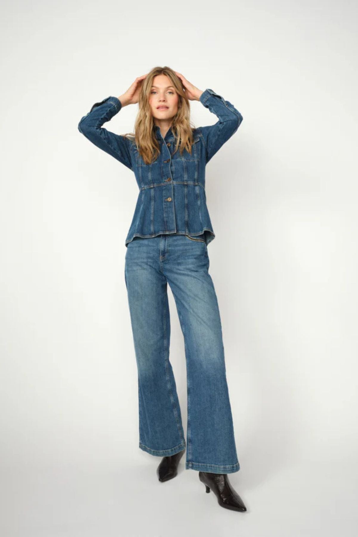 DARA DECO JEANS MID BLUE