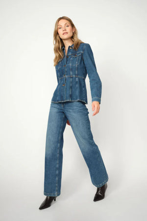 DARA DECO JEANS MID BLUE