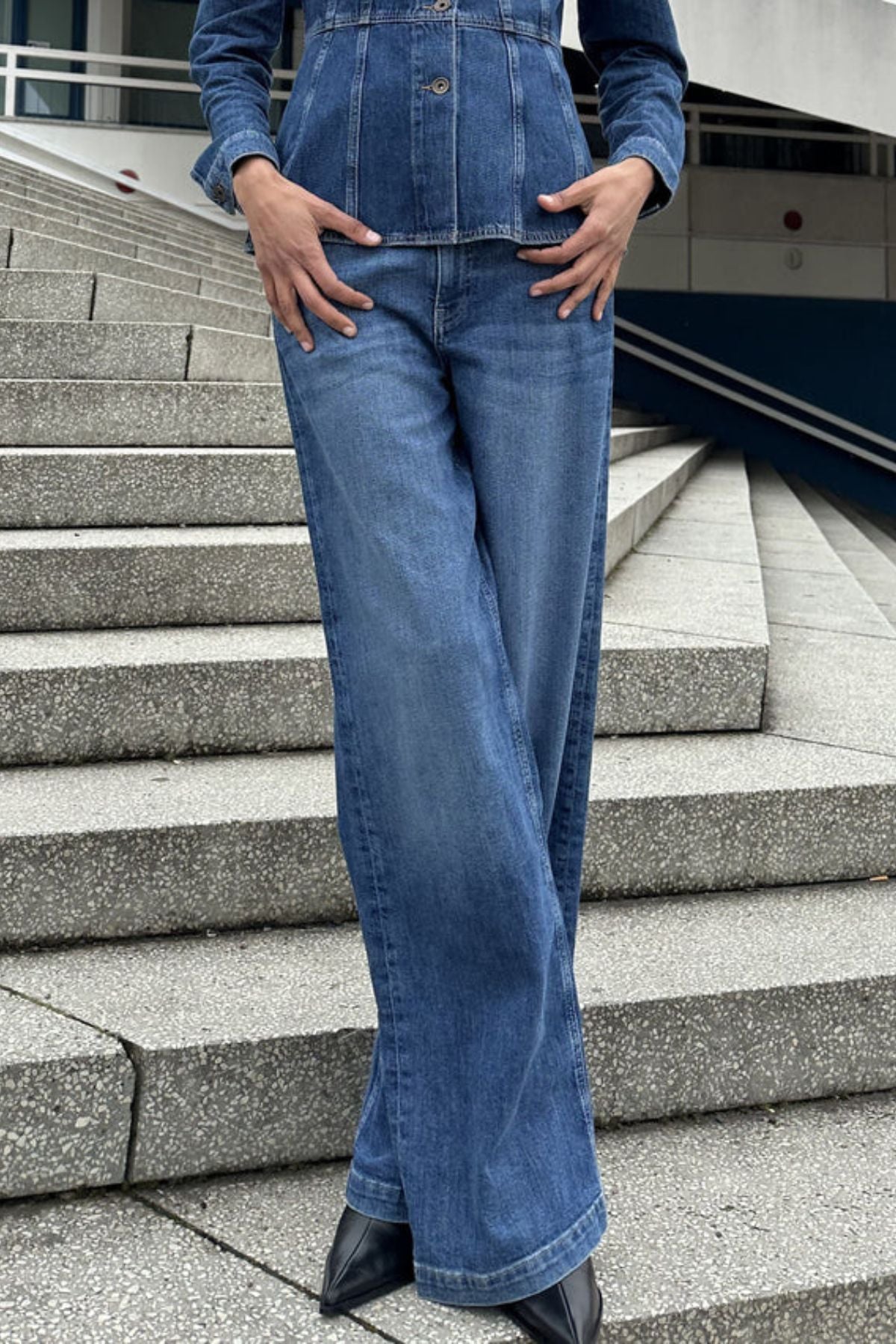 DARA DECO JEANS MID BLUE