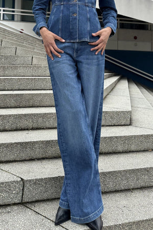 DARA DECO JEANS MID BLUE