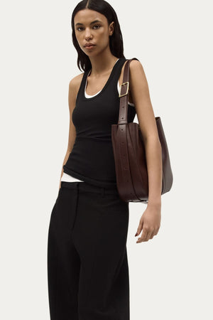 LARGE FOLDABIT TOTE DARK CHERRY