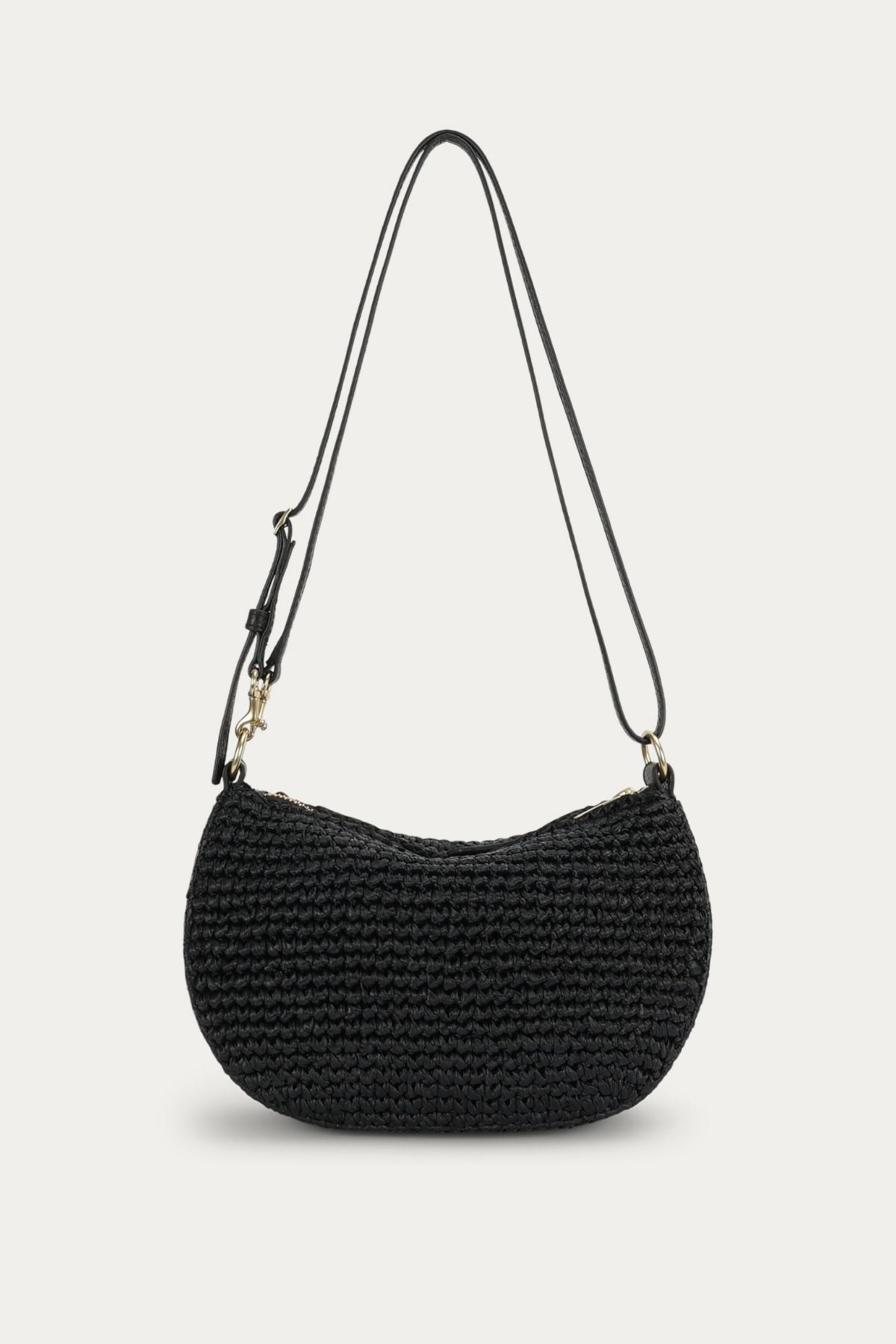 MINI SLING BAG BLACK RAFFIA/BLACK