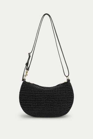 MINI SLING BAG BLACK RAFFIA/BLACK