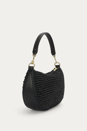 MINI SLING BAG BLACK RAFFIA/BLACK