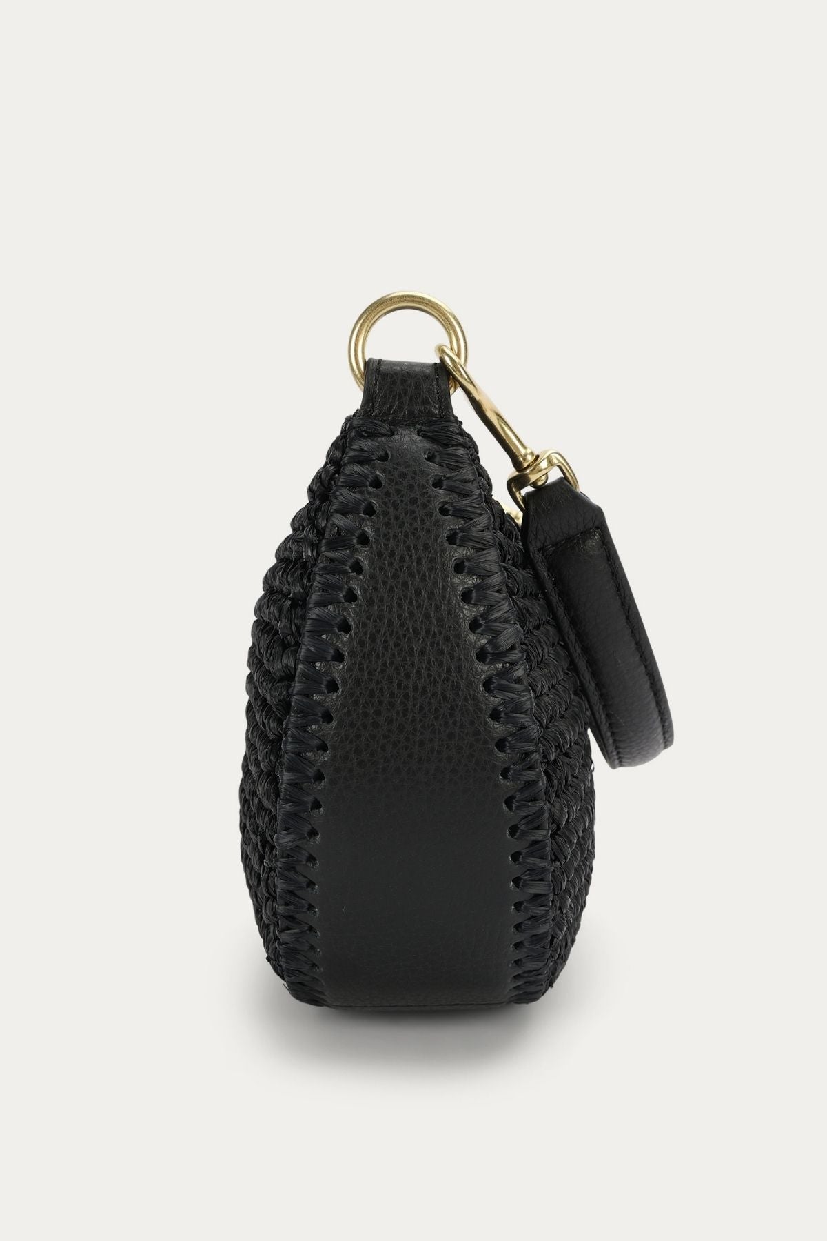 MINI SLING BAG BLACK RAFFIA/BLACK