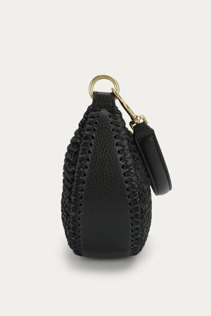MINI SLING BAG BLACK RAFFIA/BLACK