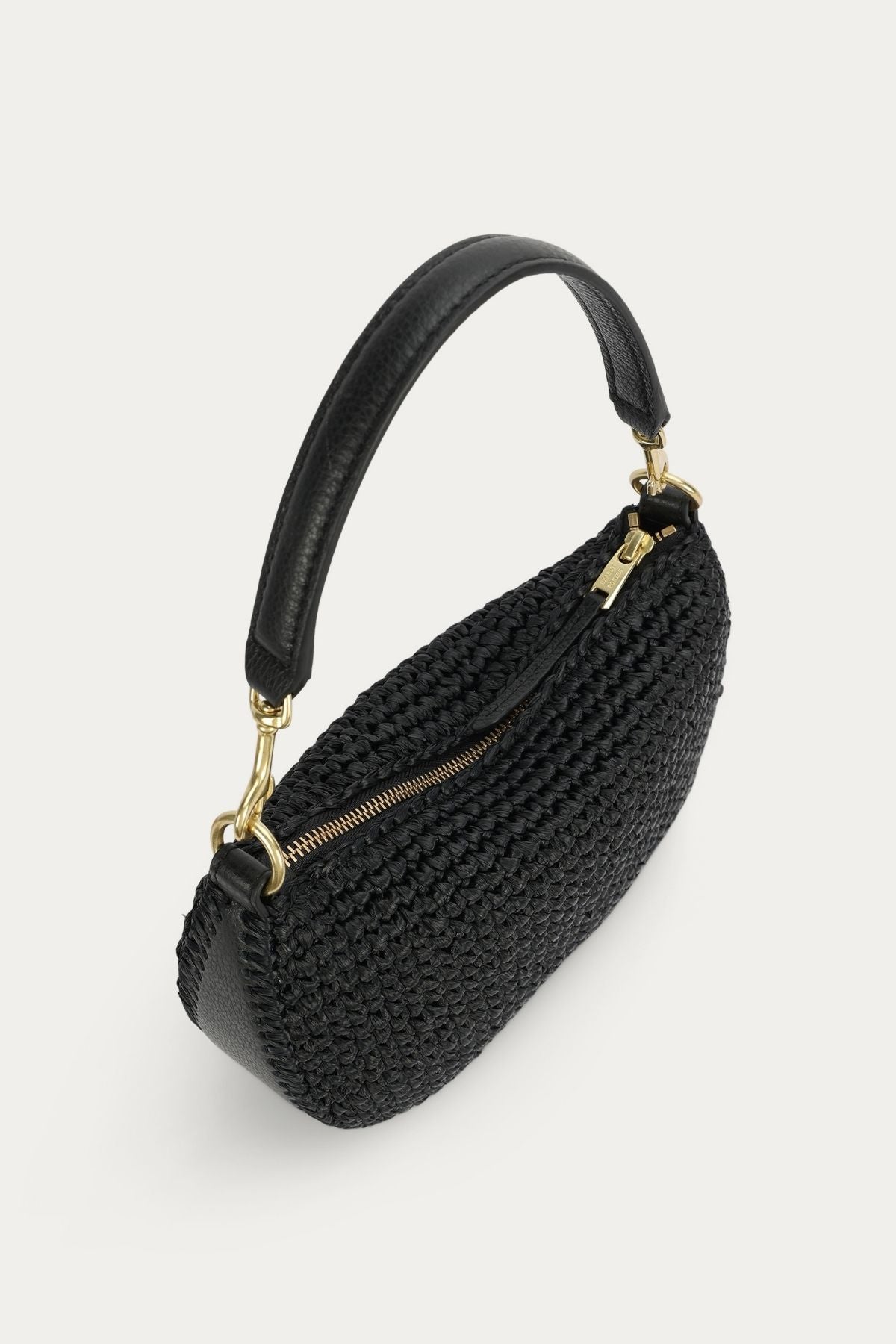 MINI SLING BAG BLACK RAFFIA/BLACK