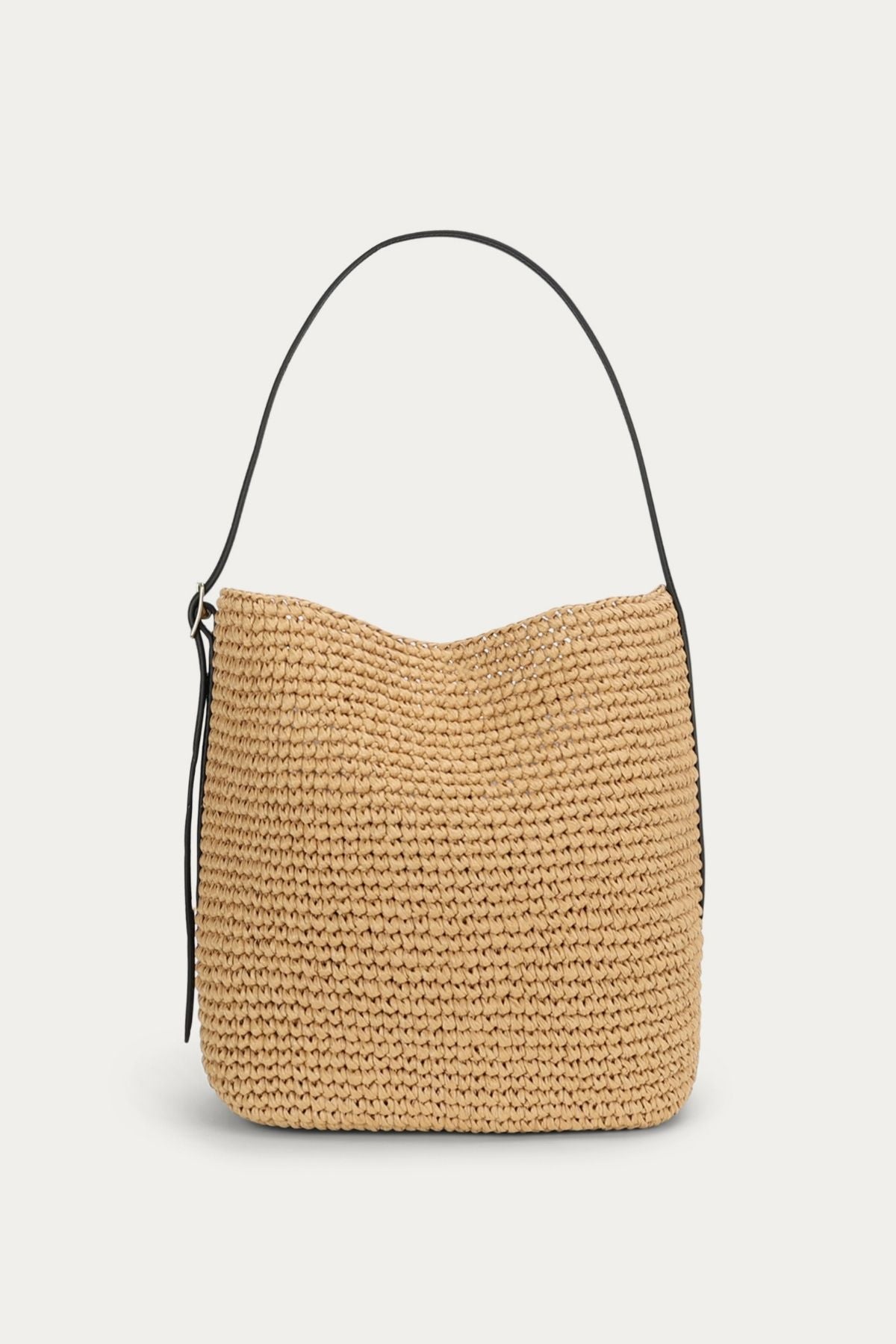 RUSH TOTE NATURAL RAFFIA/BLACK
