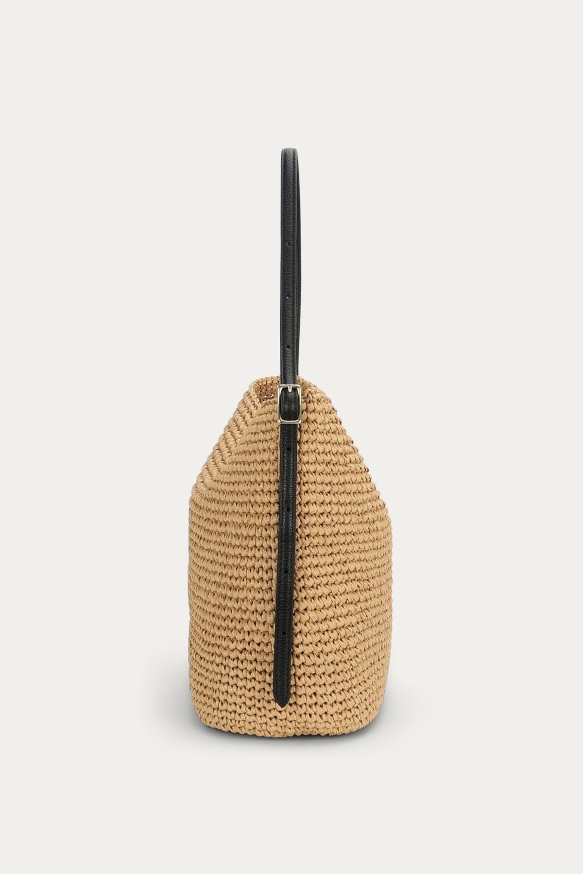RUSH TOTE NATURAL RAFFIA/BLACK