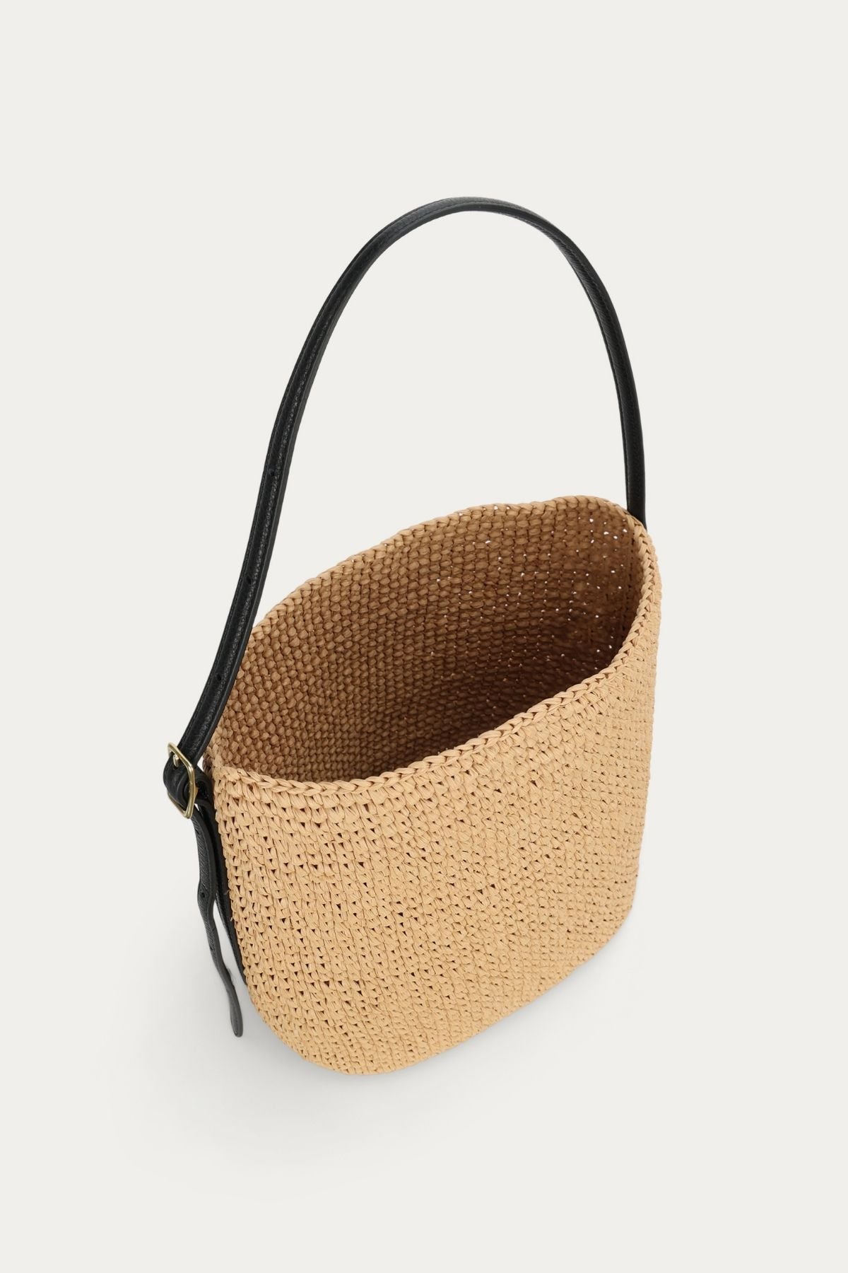 RUSH TOTE NATURAL RAFFIA/BLACK