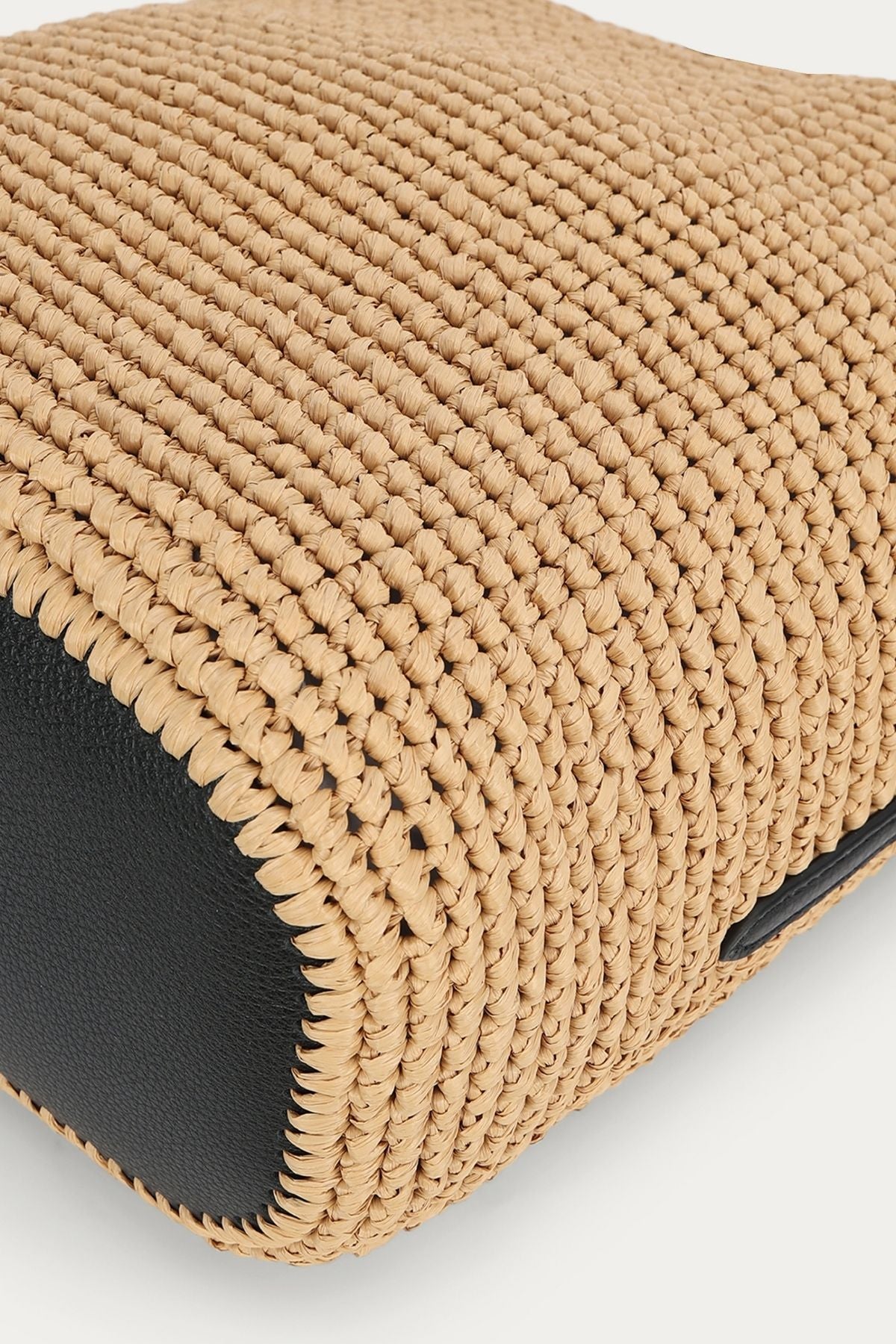 RUSH TOTE NATURAL RAFFIA/BLACK