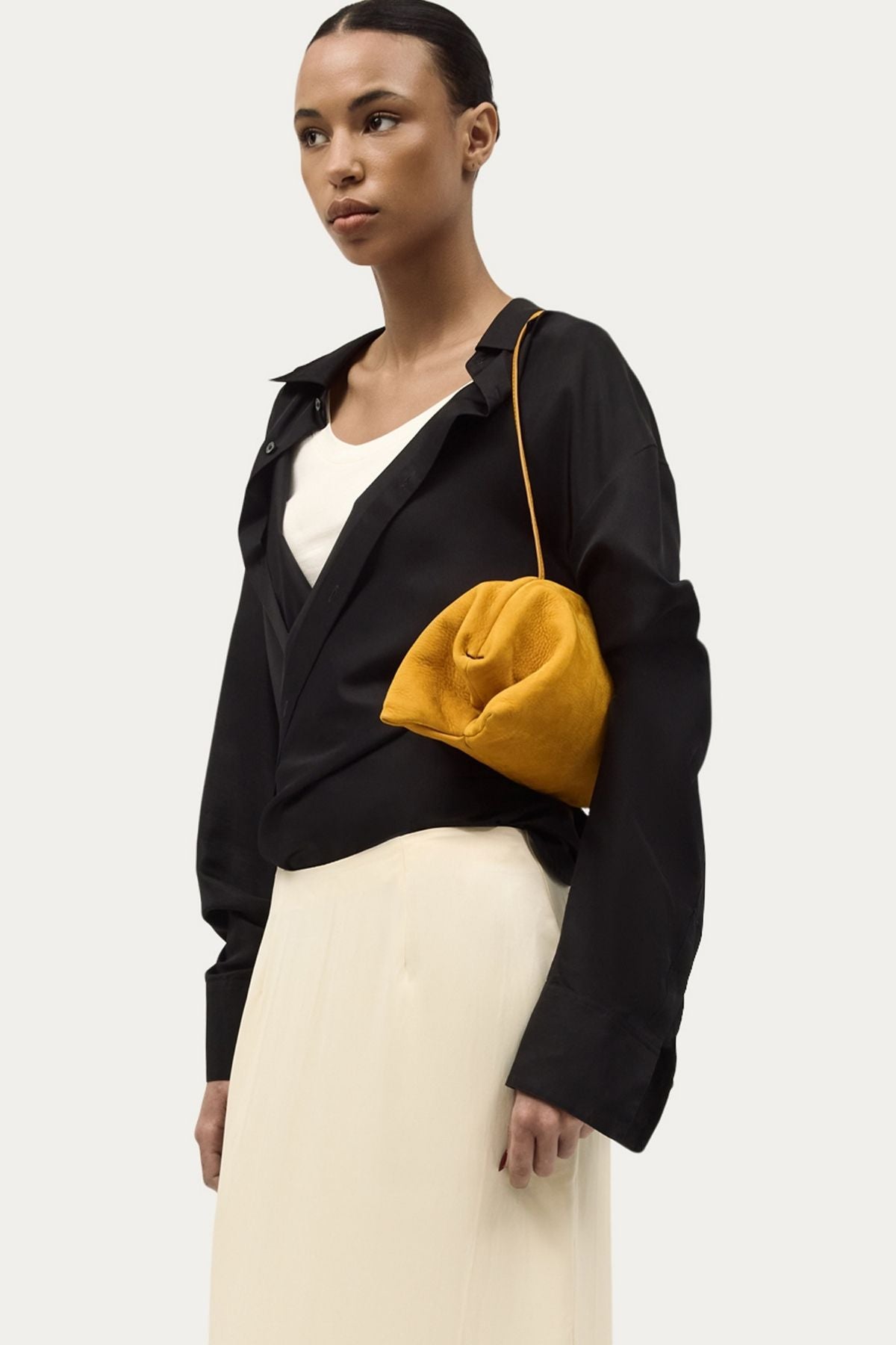 VAULT CLUTCH SUNFLOWER NUBUCK