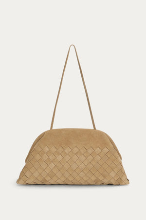 VAULT CLUTCH OAT WOVEN SUEDE
