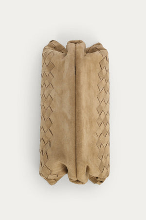 VAULT CLUTCH OAT WOVEN SUEDE