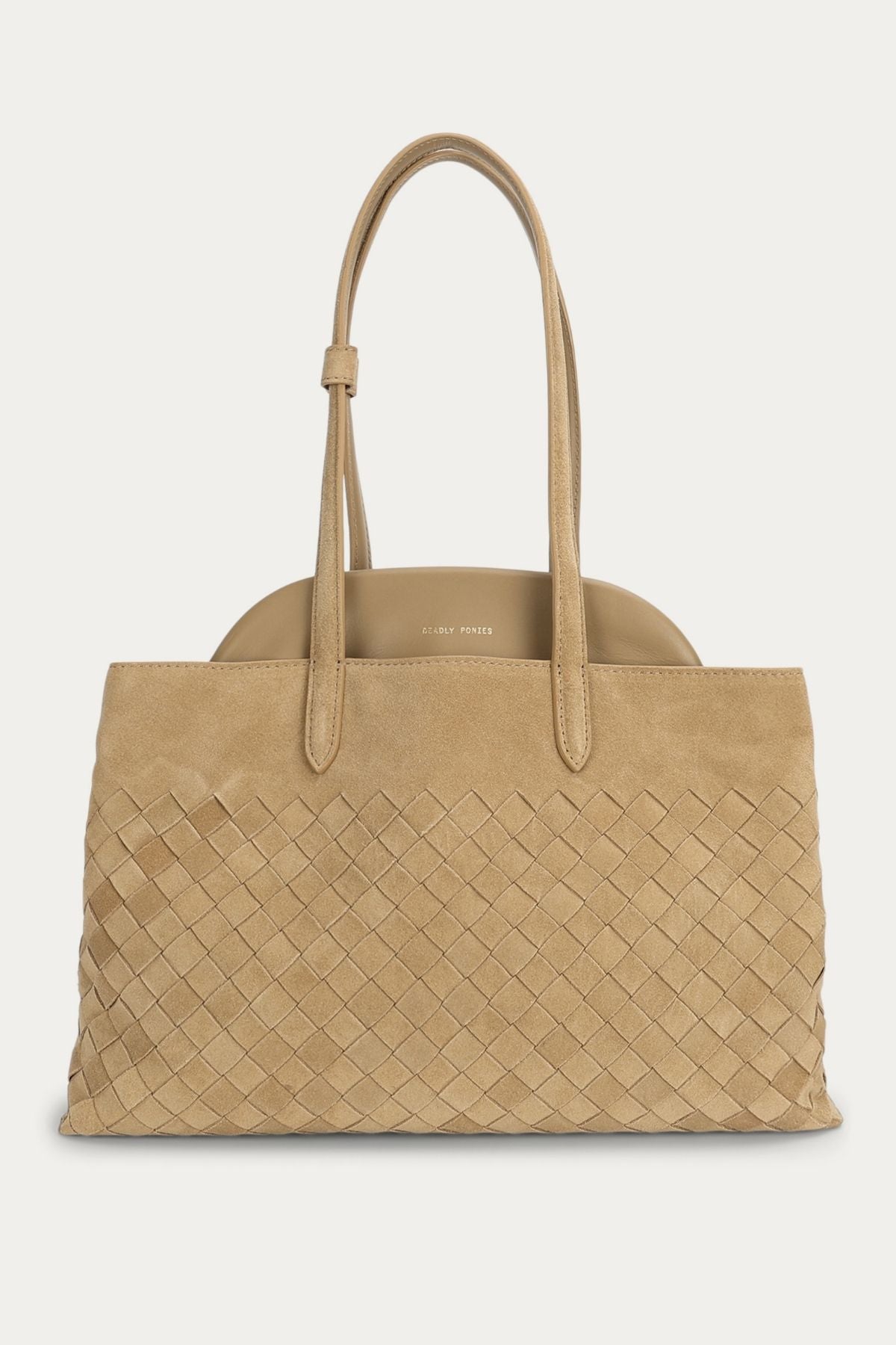 VAULT TOTE OAT WOVEN SUEDE
