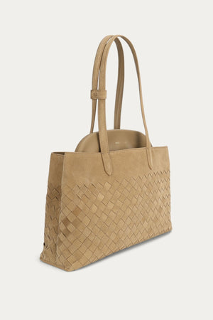 VAULT TOTE OAT WOVEN SUEDE