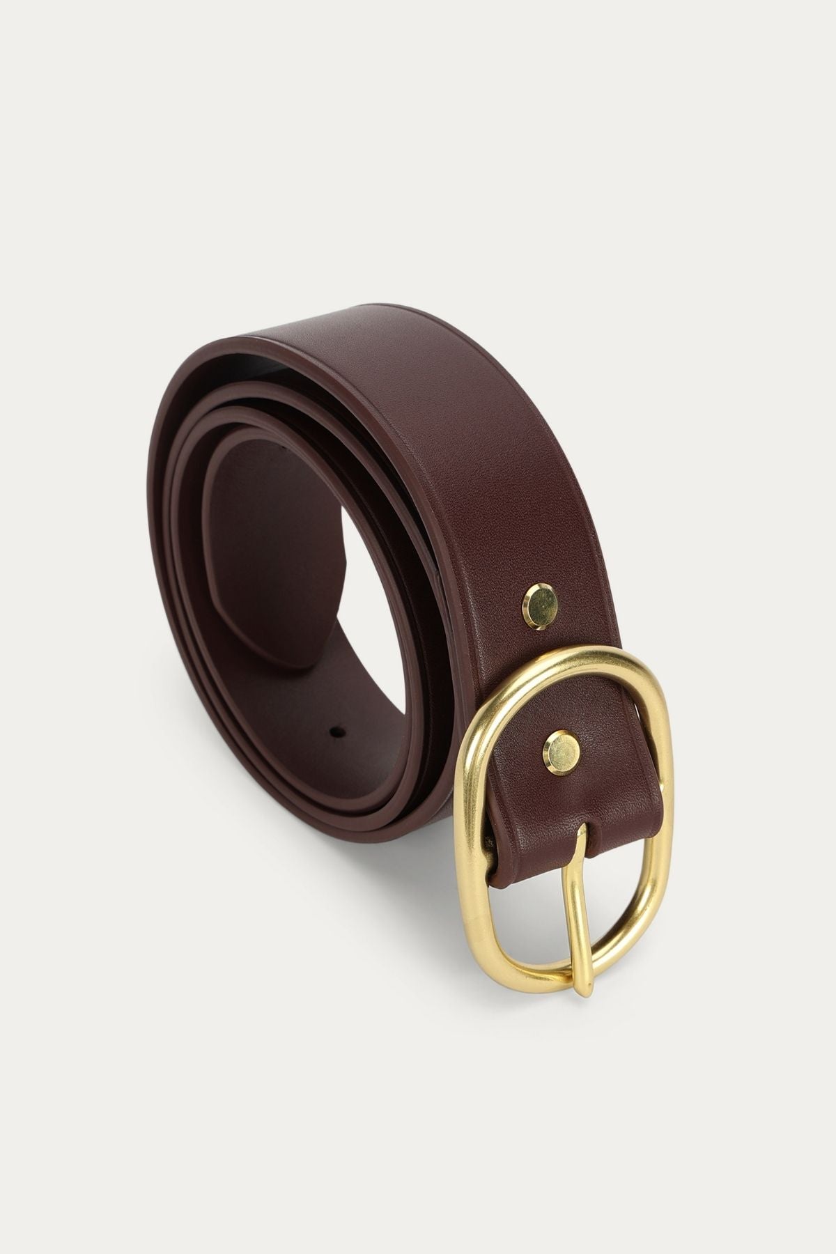 WIDE EPONA BELT DARK CHERRY/BRASS