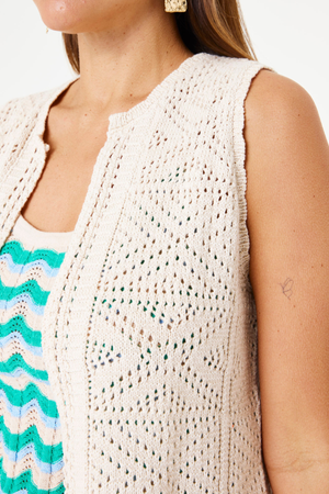 F50023 LADIES CARDIGAN ALMOND