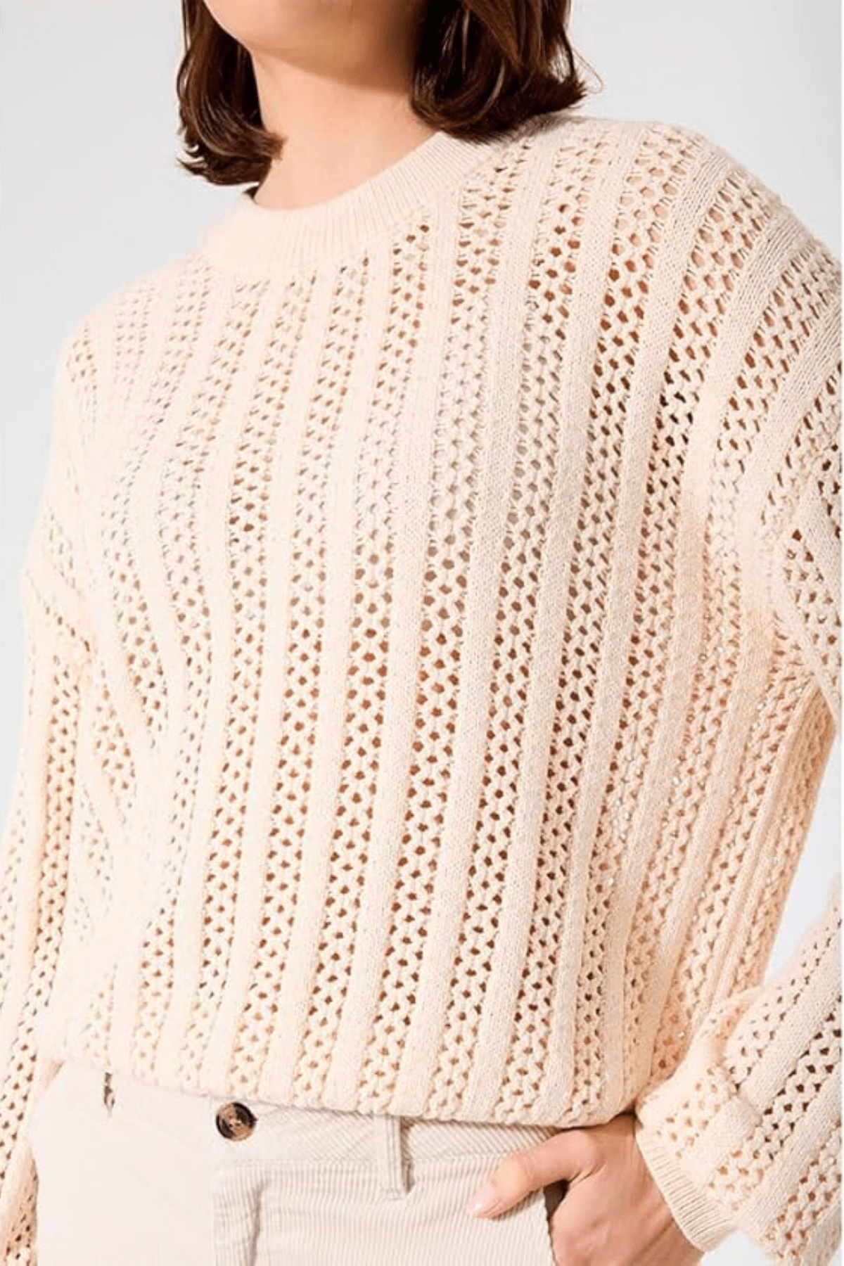 H50041 LADIES PULLOVER WHITECAP