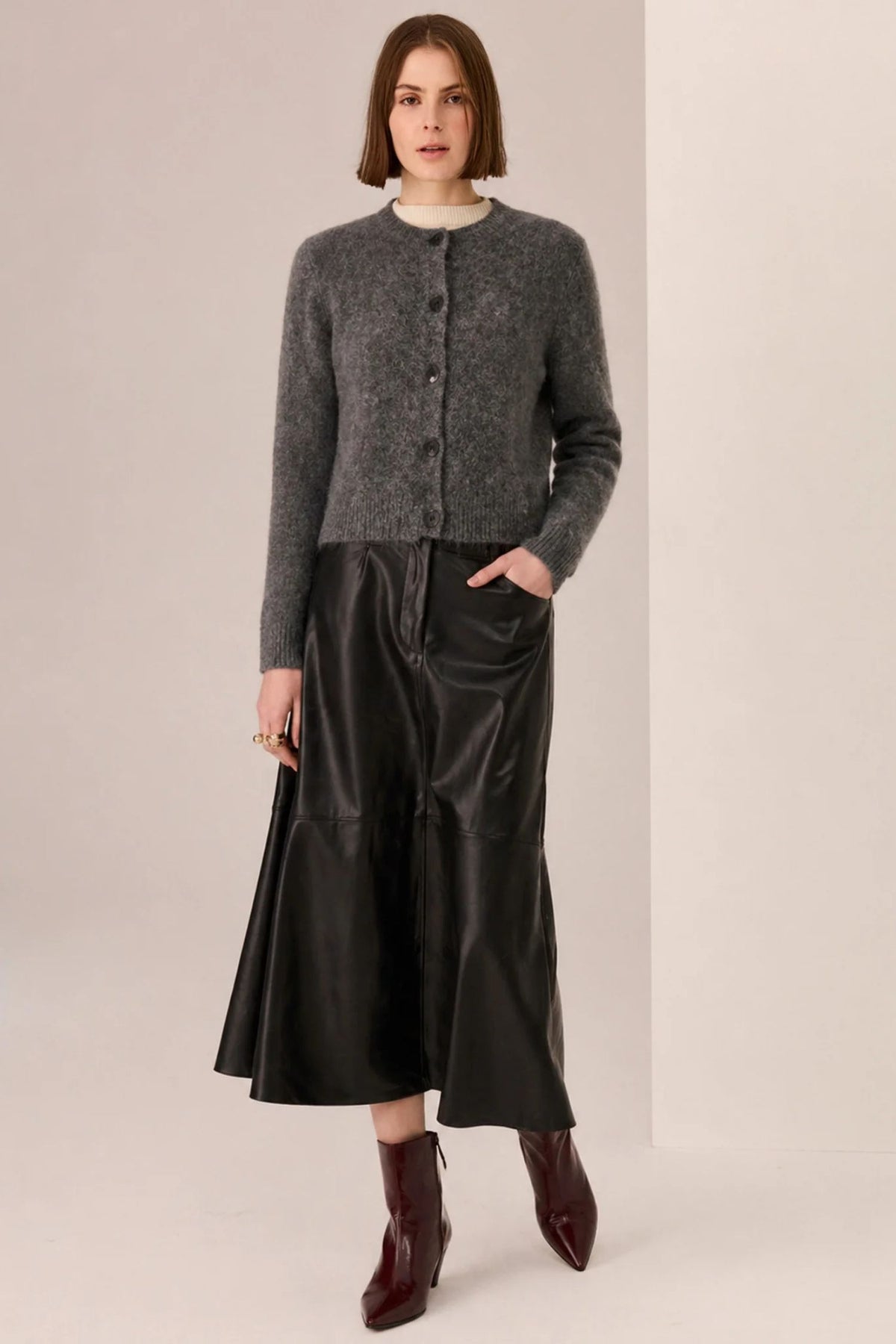 HAVILAND CARDIGAN CHARCOAL