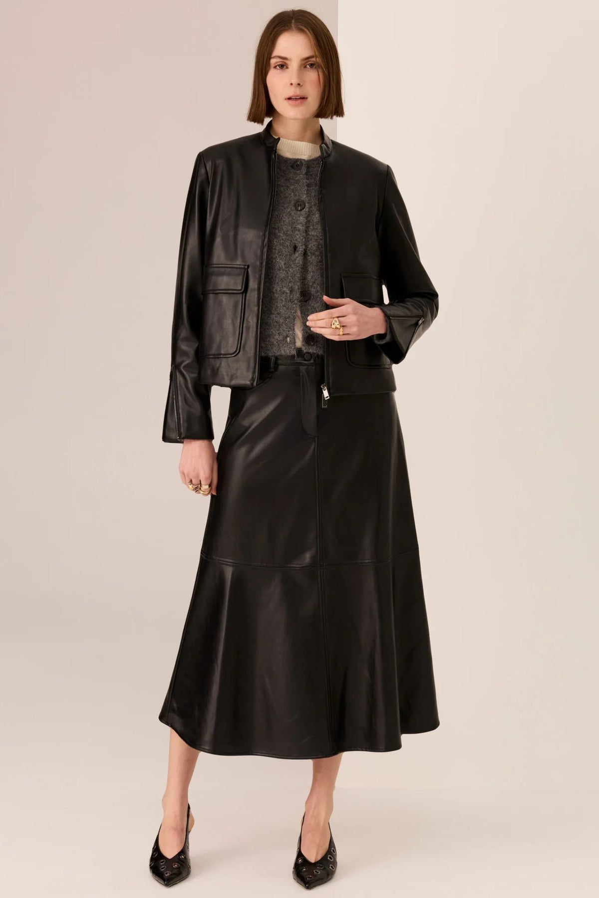 HAVILAND CARDIGAN CHARCOAL