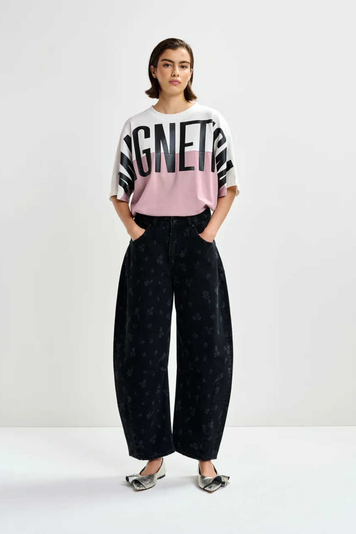 JO2 JEANS BLACK FLORAL