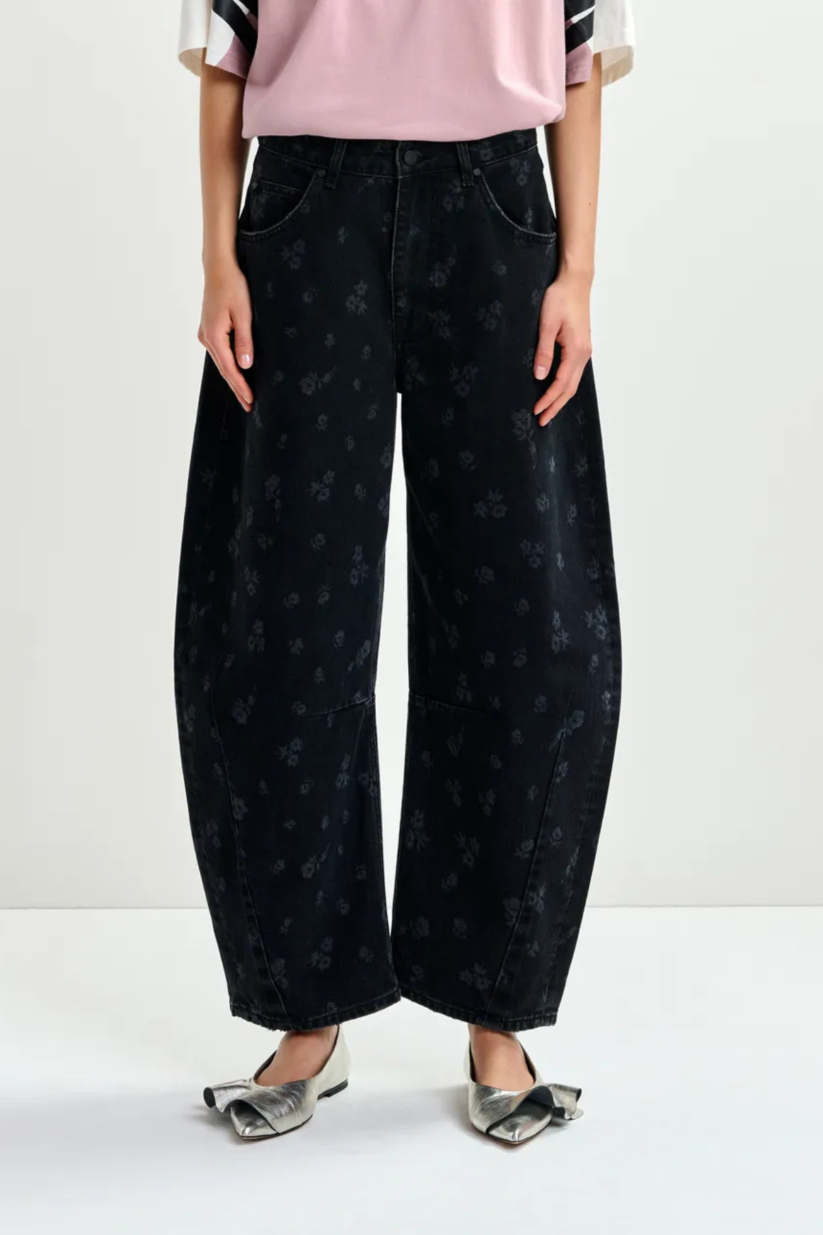 JO2 JEANS BLACK FLORAL