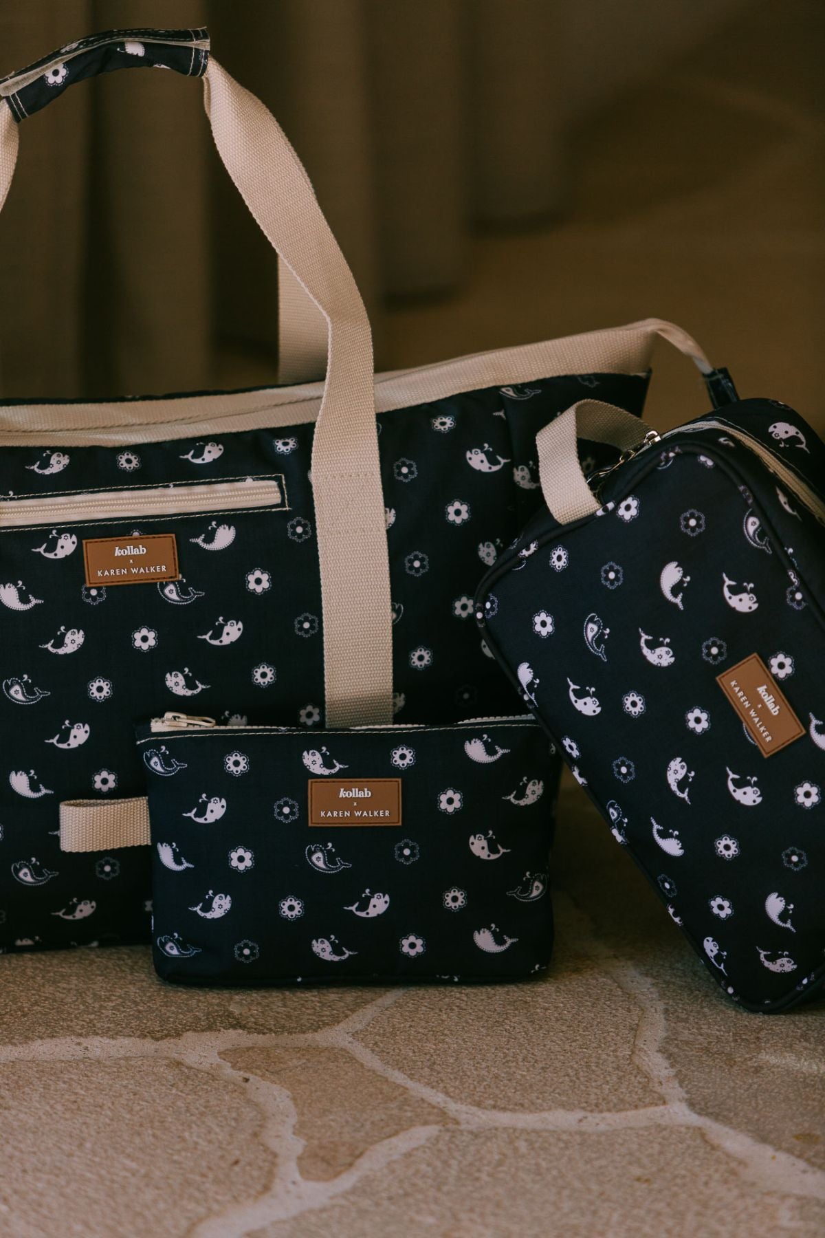 TOTE BAG FLORAL WHALE