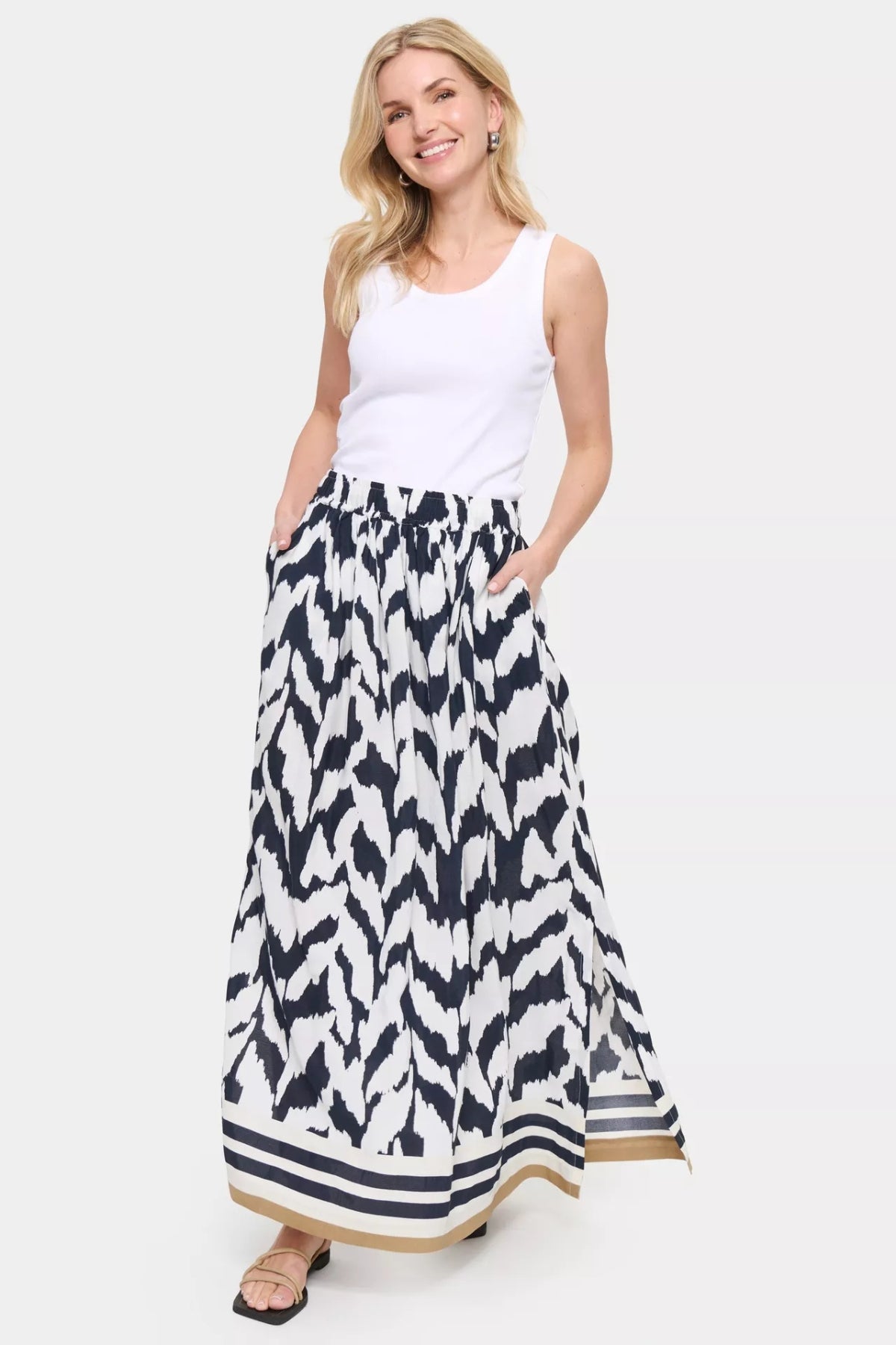 KHLOE SKIRT BLACK MONOCHROME