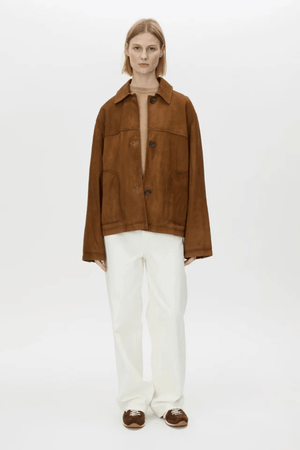 LEONA CLASSIC CREW SWEATER TAN MELANGE