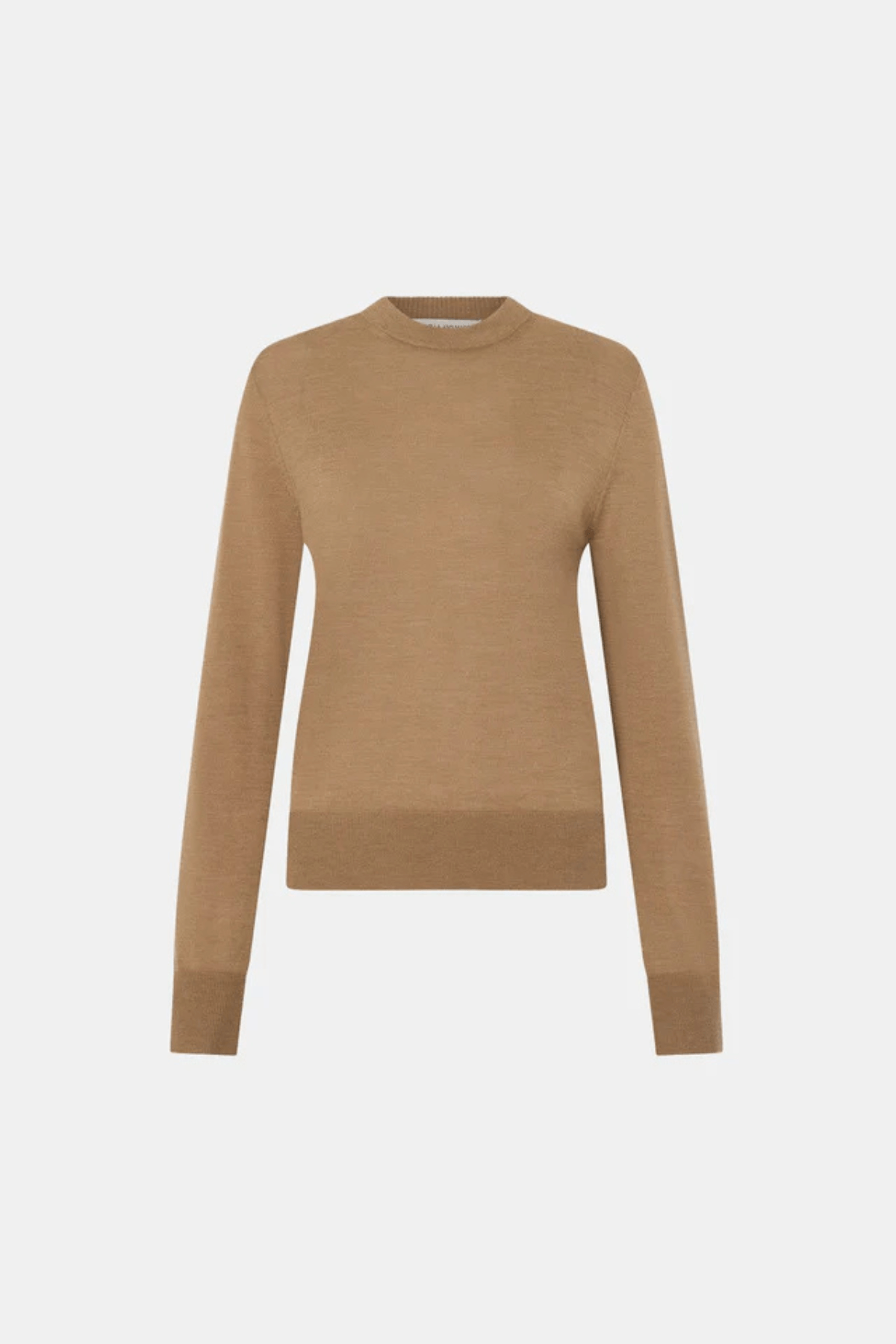 LEONA CLASSIC CREW SWEATER TAN MELANGE