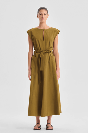 MARIQUE DRESS TOBACCO