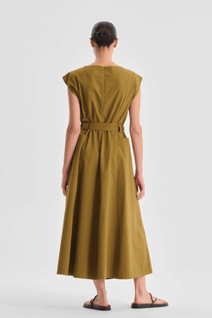 MARIQUE DRESS TOBACCO