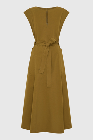 MARIQUE DRESS TOBACCO