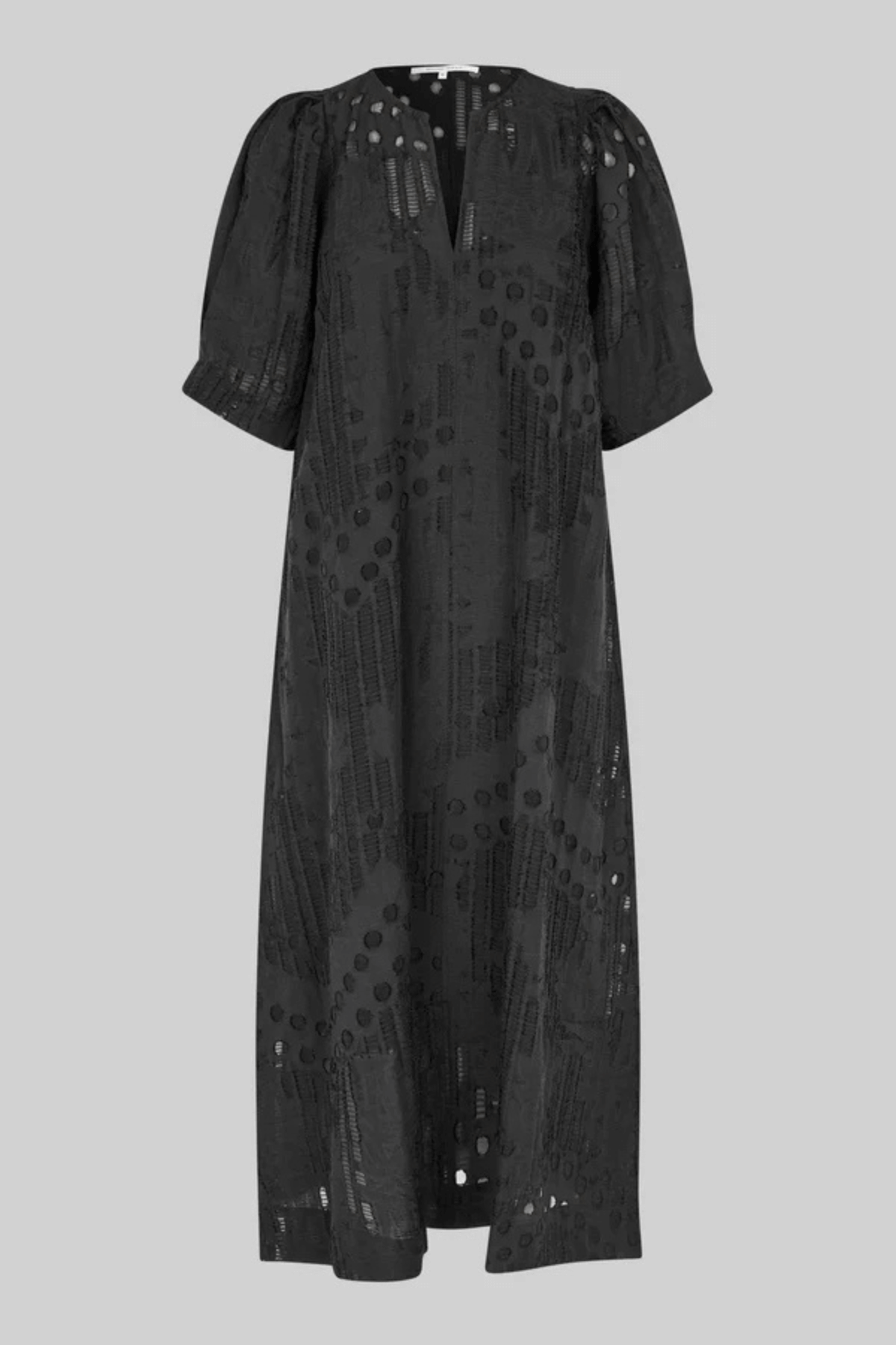 NETE LINEN BLEND DRESS BLACK