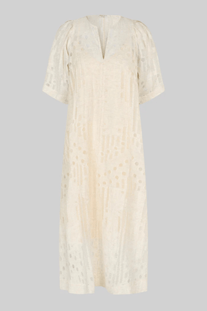 NETE LINEN BLEND DRESS COCONUT MILK