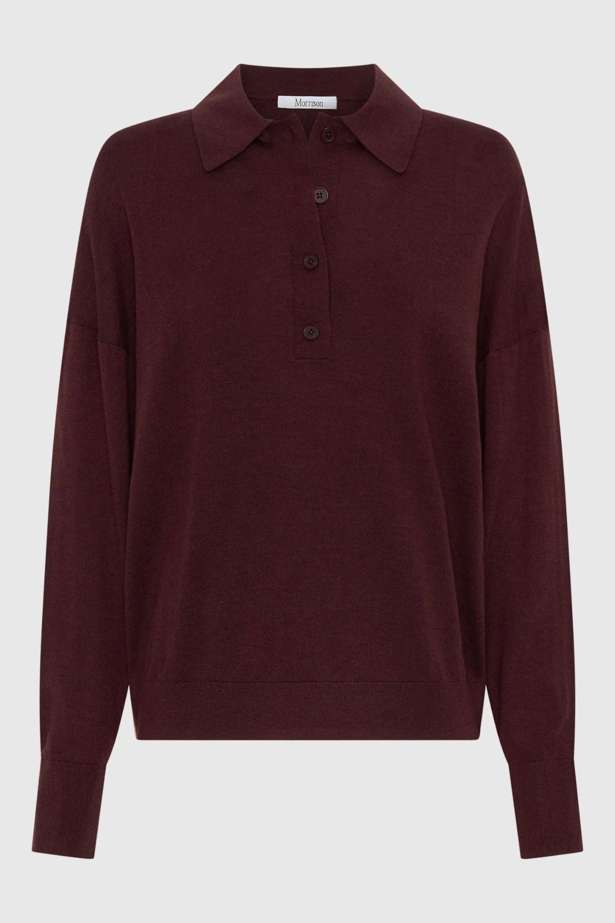 OXFORD MERINO KNIT POLO PINOT