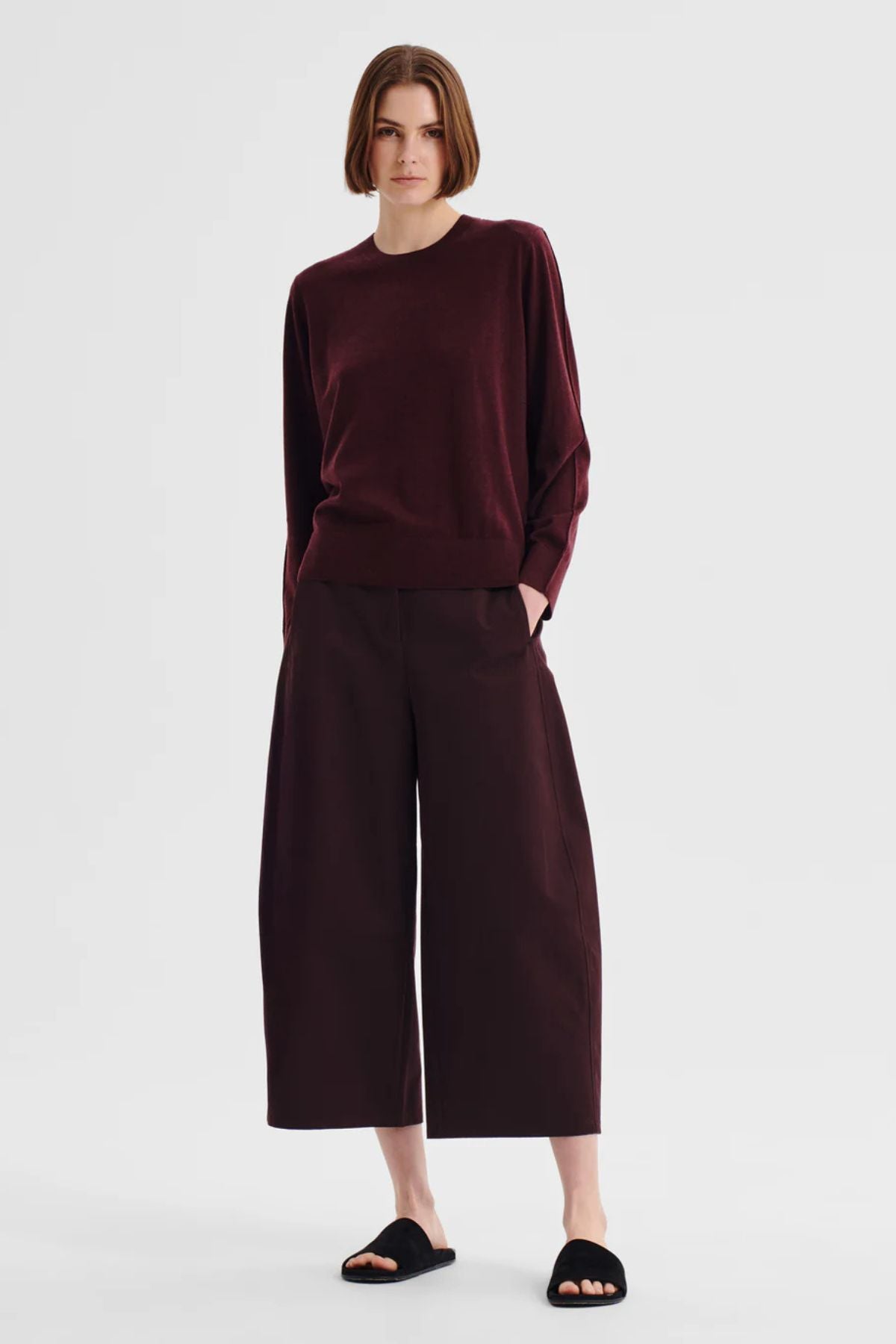 OXFORD MERINO KNIT PULLOVER PINOT