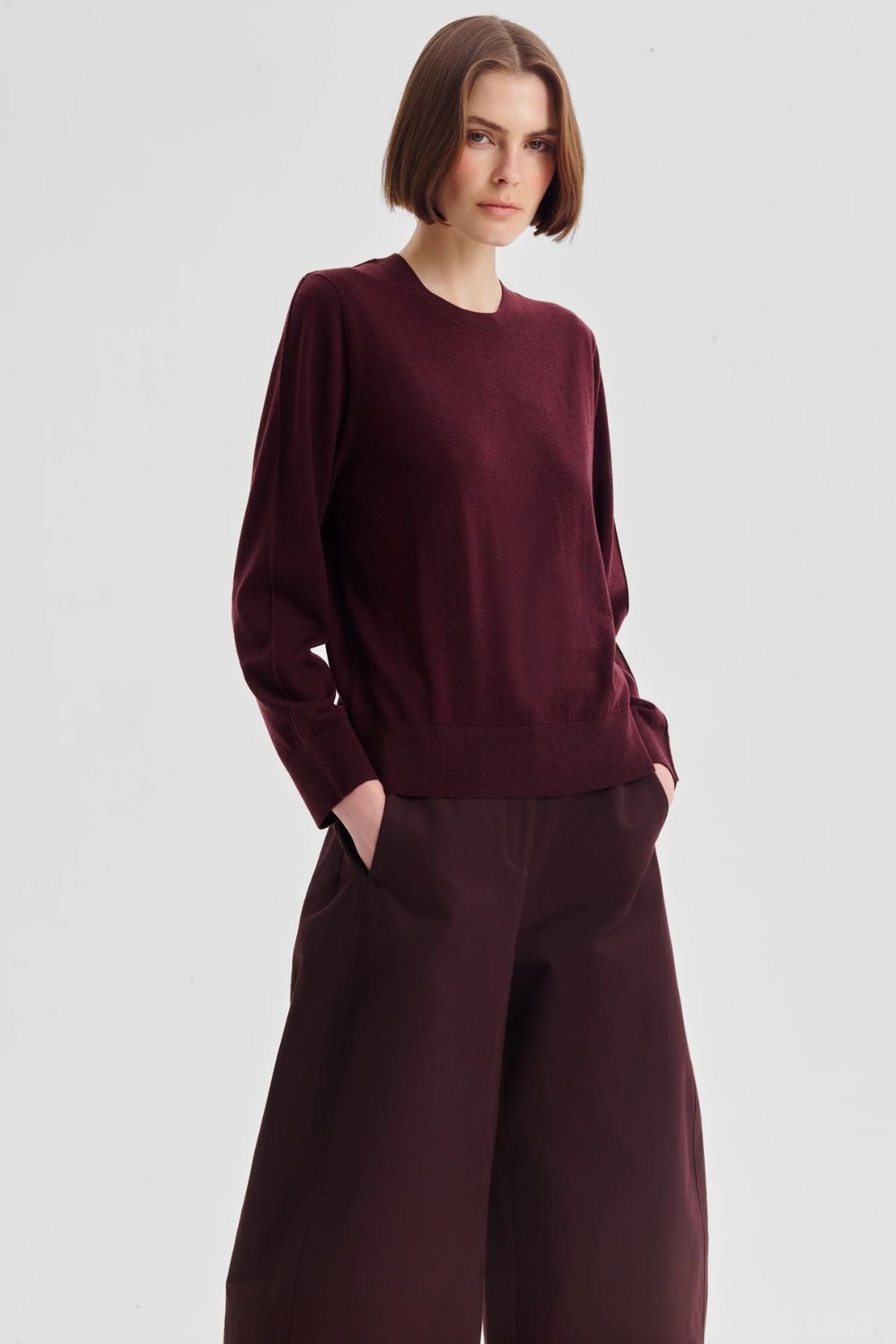 OXFORD MERINO KNIT PULLOVER PINOT