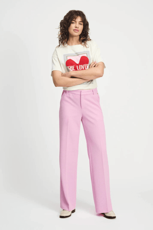PANTS WIDE LEG ROSE PINK