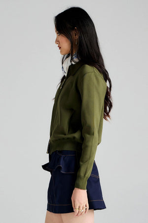 RUNAWAY KNIT CARDIGAN GREEN